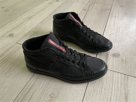 prada high top sneakers with pouch|Prada high top sneakers women's.